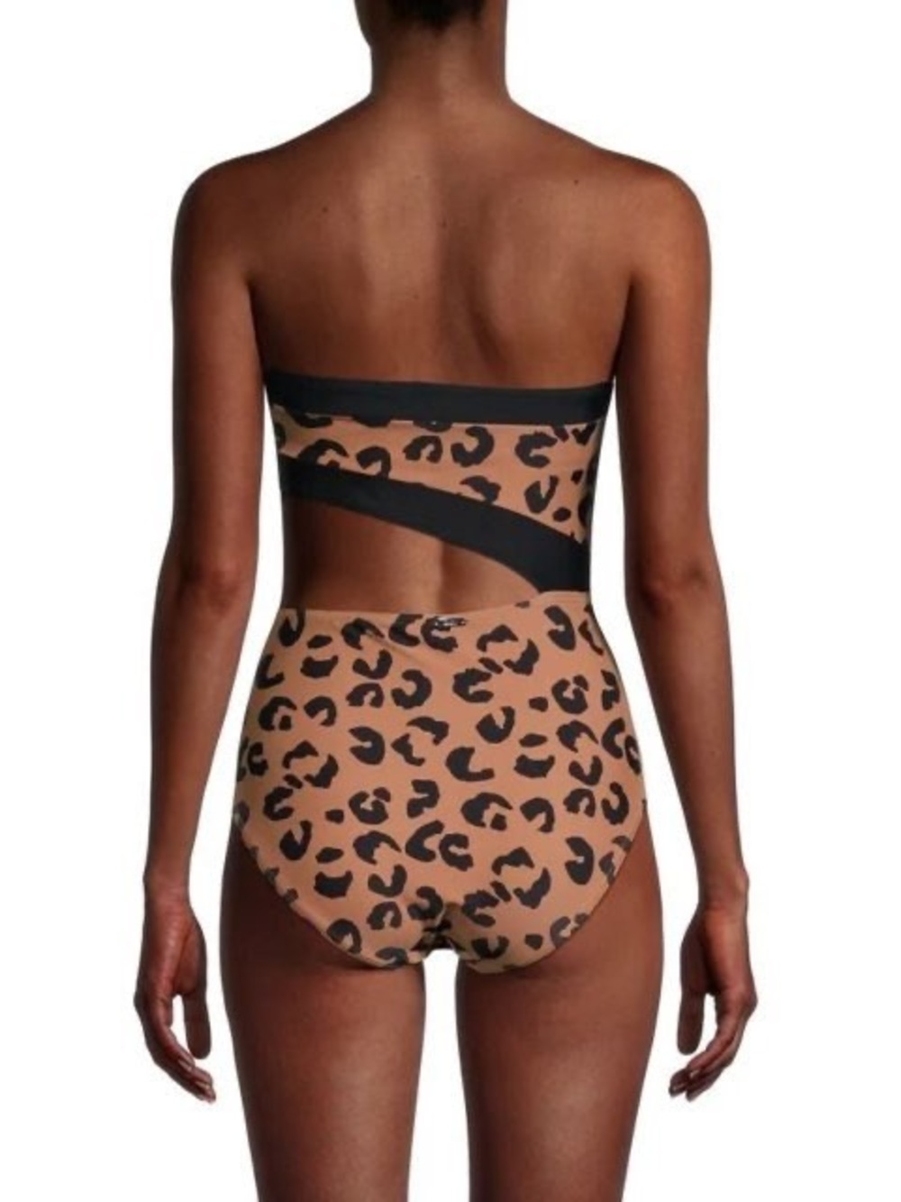 DKNY Tan and Black Leopard One-Piece Swimwear Size 8 - Picture 8 of 8